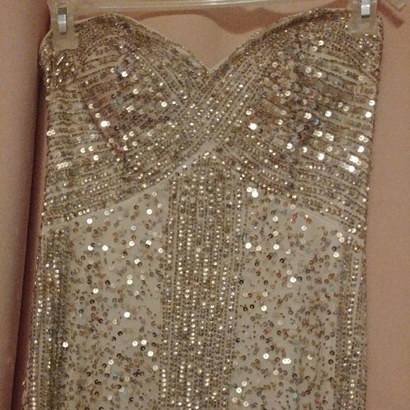 Joanna Chen New York Sequin Mesh strapless Gown - Picture 5 of 8